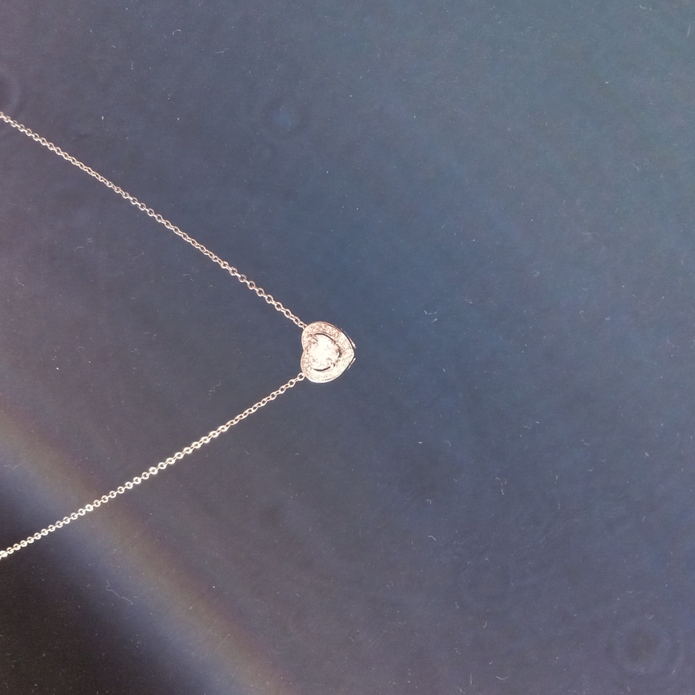 Heart shaped diamond necklace